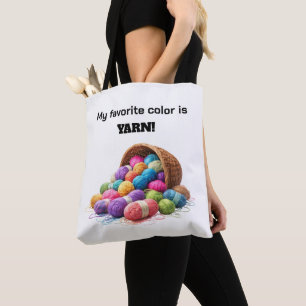 Tote Bag Ma couleur préférée est la laine