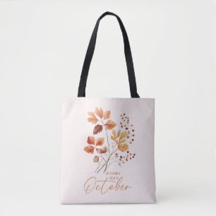 Tote Bag Ma Couleur Préférée Est Octobre - Feuilles D'Autom