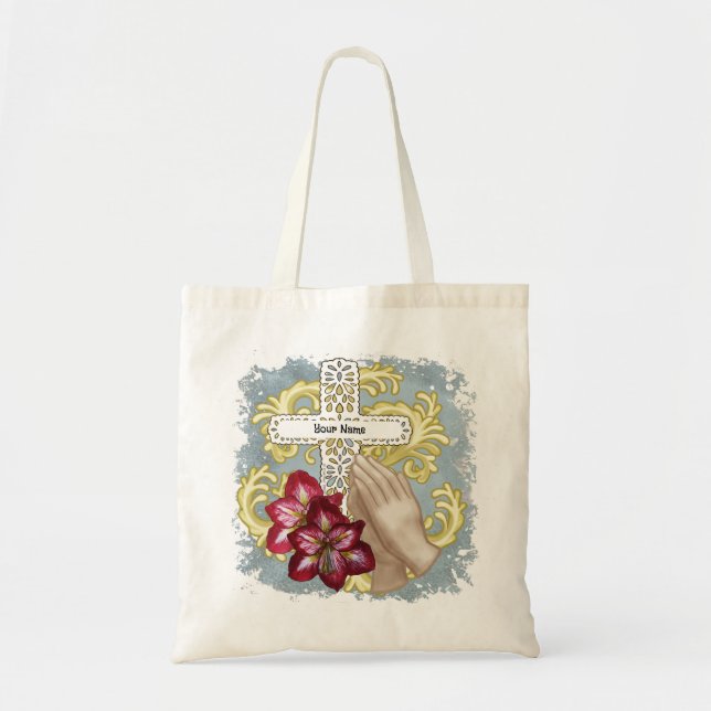 Tote Bag Ma Croix chrétienne Amaryllis (Devant)