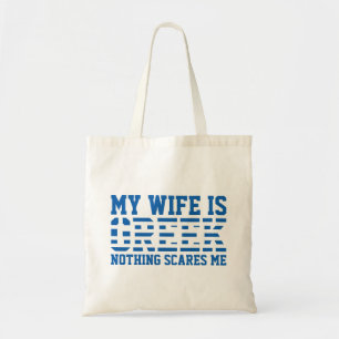 Tote Bag Ma [femme] est grecque, rien ne me fait peur