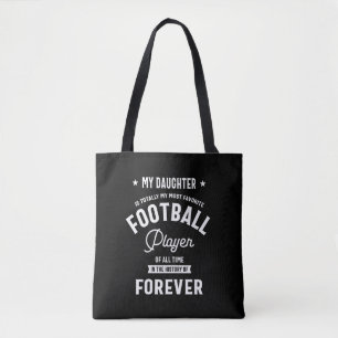 Tote Bag Ma fille Mon joueur de football le plus favori