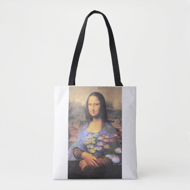 Tote Bag Ma nouvelle robe - Mona Lisa dans un Monet (Devant)