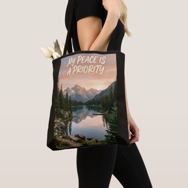 Tote Bag Ma paix est une priorité (De près)