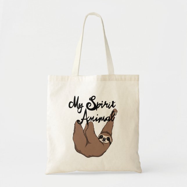 Tote Bag Ma paresse mignonne animale d'esprit (Devant)