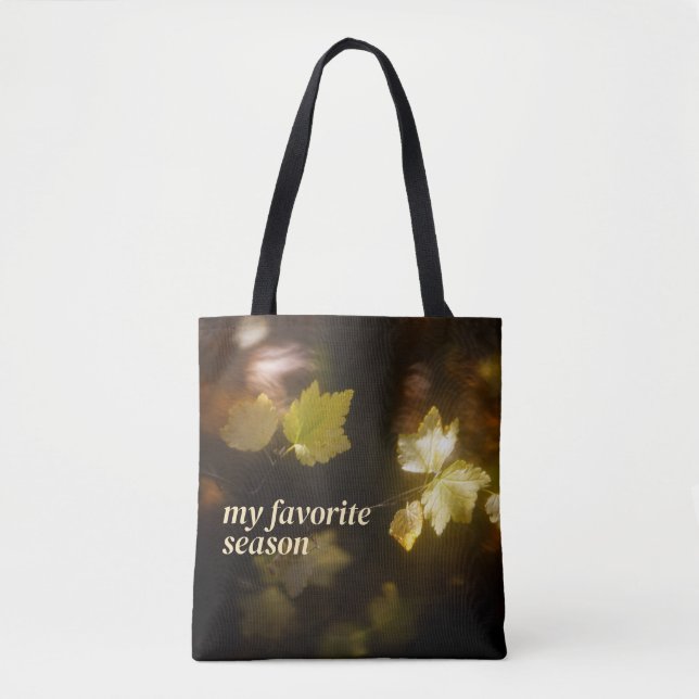 Tote Bag Ma saison préférée, l'automne, personnalisable  (Devant)