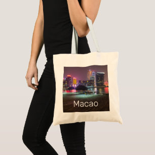 Tote Bag Macao Casino Skyline Panorama China Nighttime