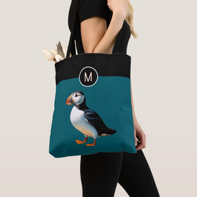 Tote Bag Macareux moine Atlantique oiseau sarcelle faune (De près)