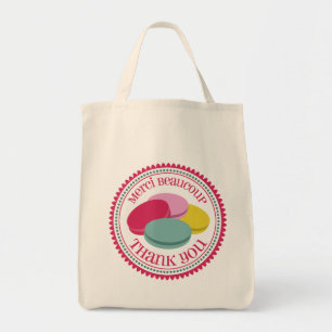 Tote Bag Macarons français Merci beaucoup Merci