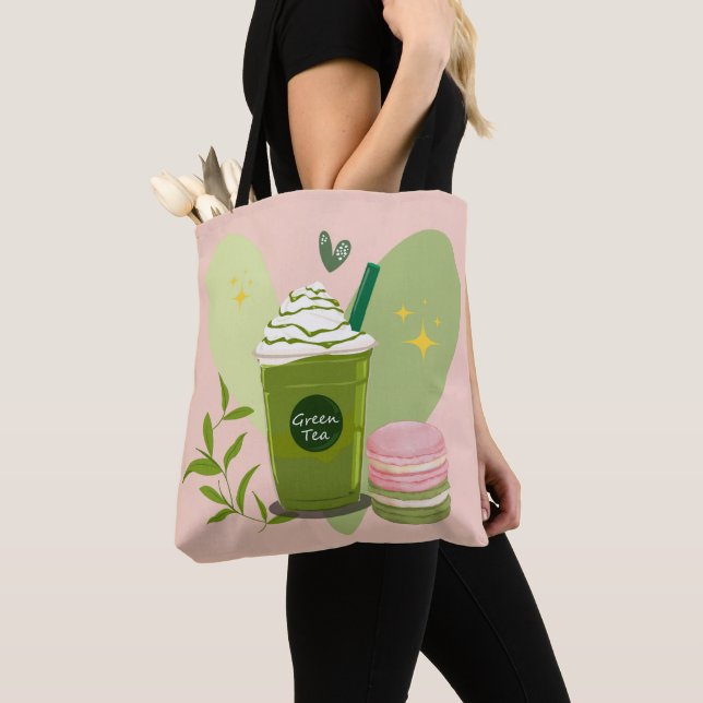Tote Bag Macarons Matcha Latte (De près)