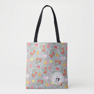 Tote Bag Machine à coudre grise Love
