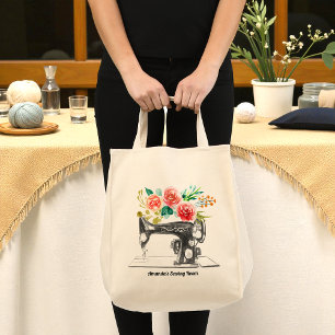 Tote Bag Machine à coudre noire Artiste de chaudière sur me