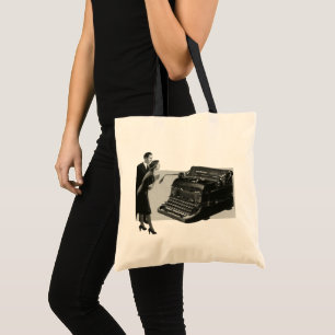 Tote Bag Machine à écrire manuelle vintage pour entreprise,