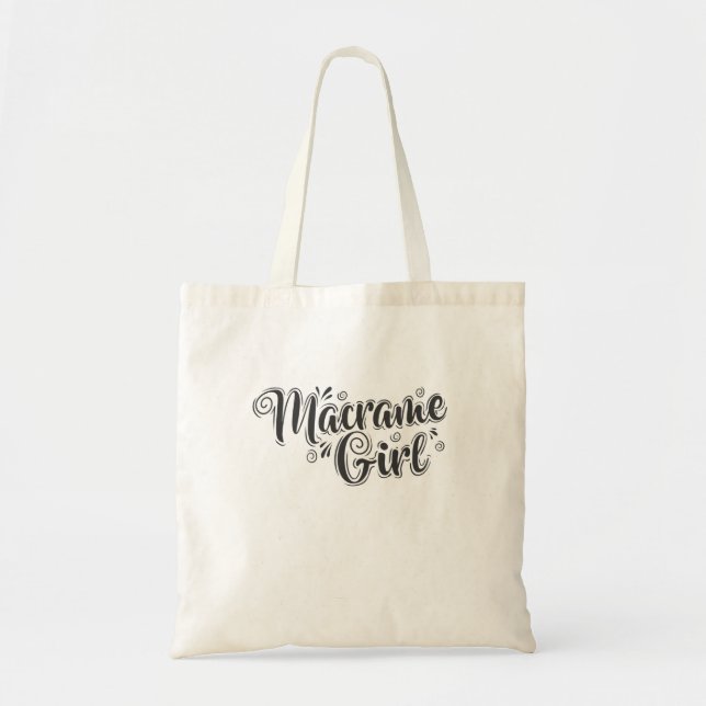 Tote Bag Macrame Girl Makramee (Devant)