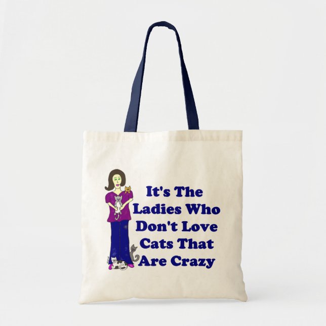Tote Bag Madame de chat (non fou) (Devant)