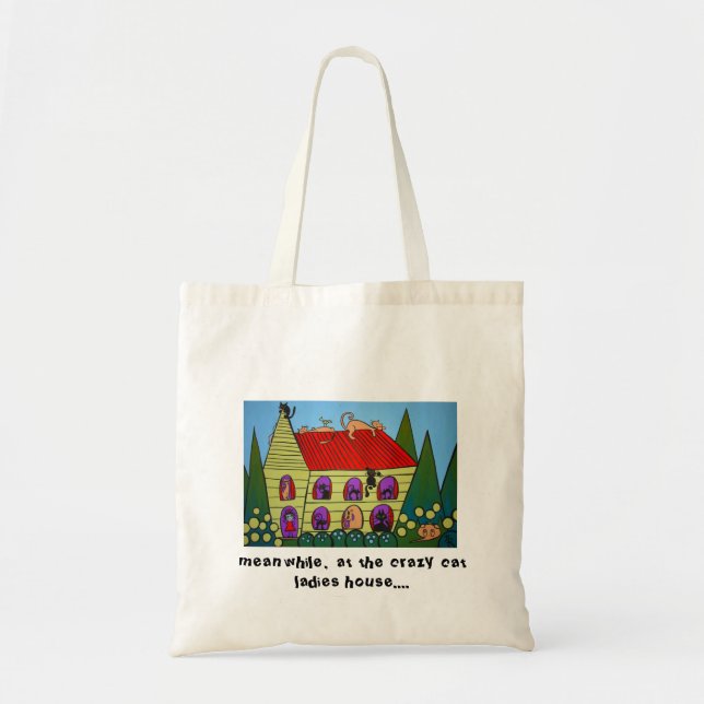 Tote Bag Madame folle Bag de chat (Devant)