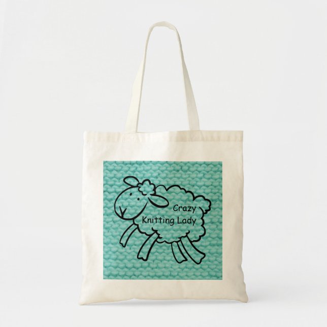 Tote Bag Madame folle Bag de tricot (Devant)