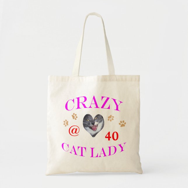 Tote Bag Madame folle du chat 40 (Devant)