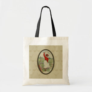 Tote Bag Madame jouante au golf vintage Art (deux)