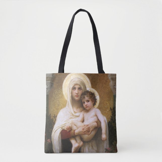 Tote Bag Madone aux roses de Bouguereau (Devant)