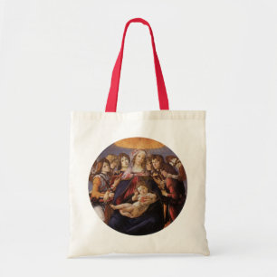 Tote Bag Madone et Enfant avec des Anges par Sandro Bottice