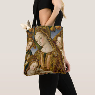 Tote Bag Madonna et enfant avec deux anges