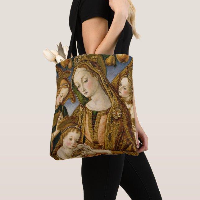 Tote Bag Madonna et enfant avec deux anges (De près)
