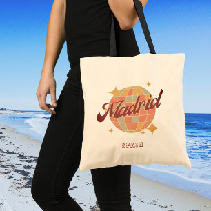 Tote Bag Madrid Espagne Disco ball Retro Vintage