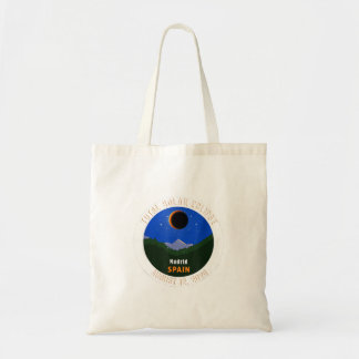 Tote Bag Madrid Espagne Éclipse Solaire 2026 Totalité 12 ao