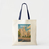 Madrid Espagne Illustration Voyage Art Vintage