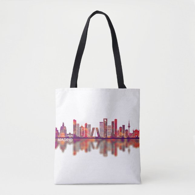 Tote Bag Madrid Spain Skyline (Devant)