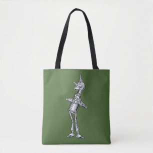 Tote Bag Mage de l'âge vintage Oz, Tinman sourire heureux a