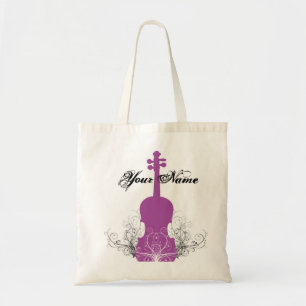 Tote Bag Magenta de Fourre-tout de violon avec des remous