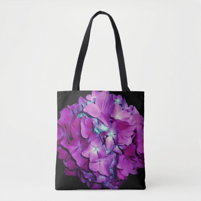 Tote Bag Magenta hydrangea (Devant)