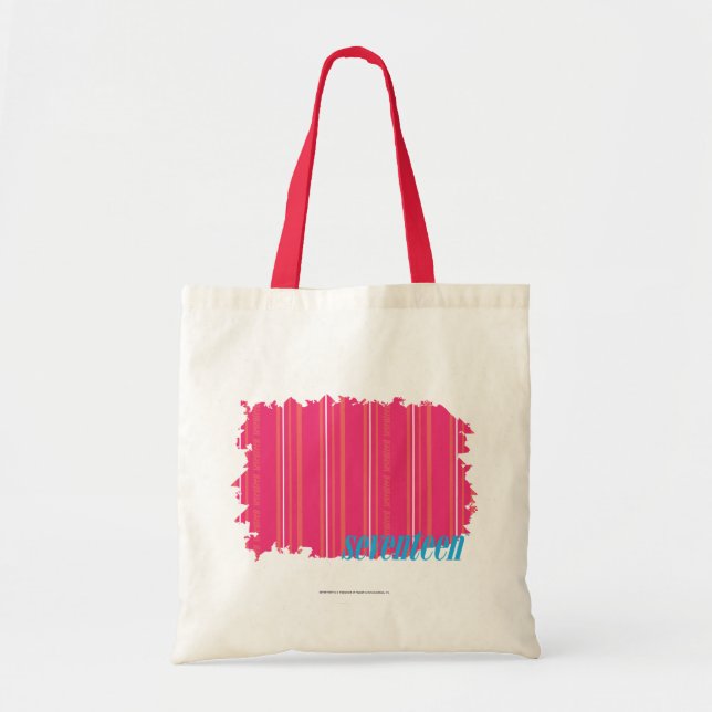 Tote Bag Magenta mince 2 de rayures (Devant)