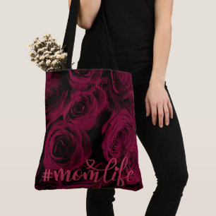 Tote Bag Magenta rouge foncé bourgogne rose vie mère