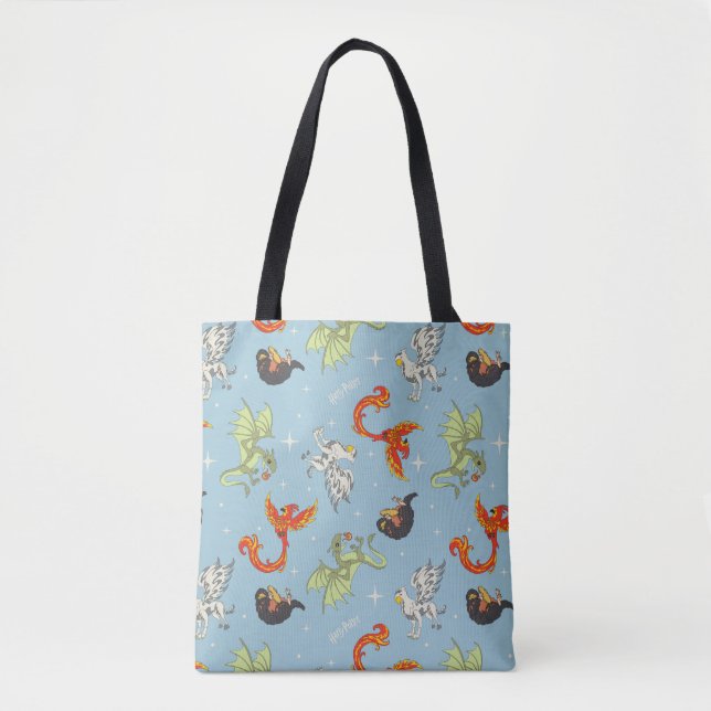 Tote Bag Magical Creatures Vintage Pattern (Devant)
