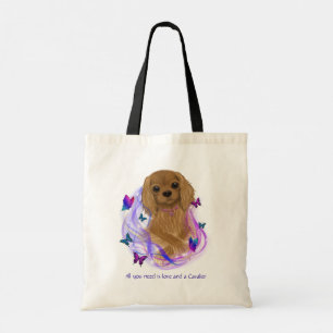 Tote Bag Magical Ruby Cavalier King Charles Spaniel