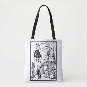 Tote Bag Magicien d'Oz vintage, Dorothy et Toto rencontrent