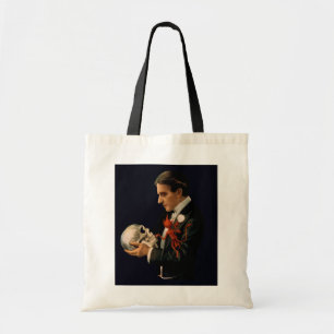 Tote Bag Magicien vintage, Thurston tenant un crâne humain