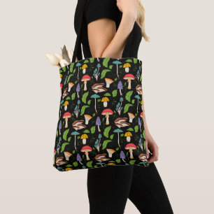 Tote Bag Magie de la forêt profonde : Champignons colorés s