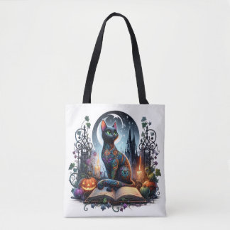 Tote Bag Magique Chat Noir Magique de Livre