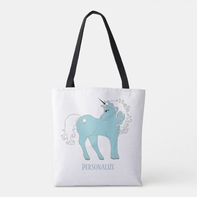 Tote Bag Magique Unicorne mignonne & adorable avec étoile (Dos)