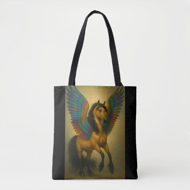 Tote Bag Magnificent Horse With Spectacular Wings (Devant)