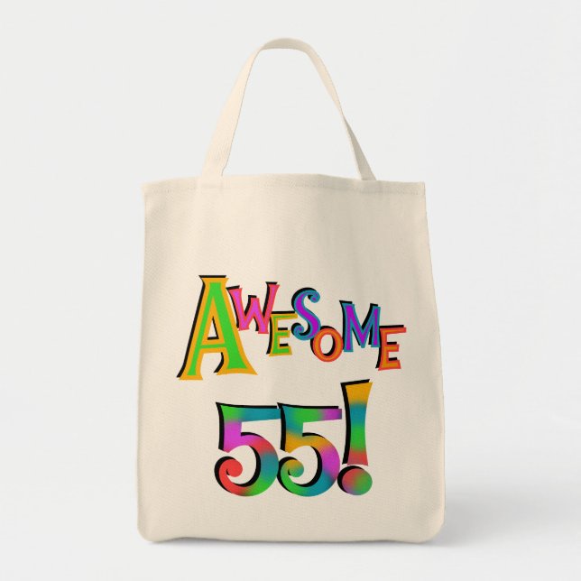 Tote Bag Magnifique 55 T-shirts et cadeaux d'anniversaire (Devant)