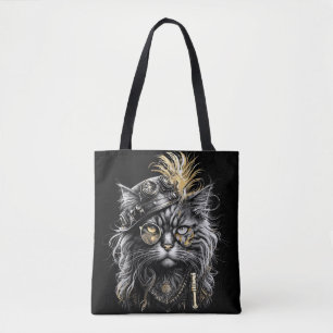 Tote Bag Magnifique chat steampunk