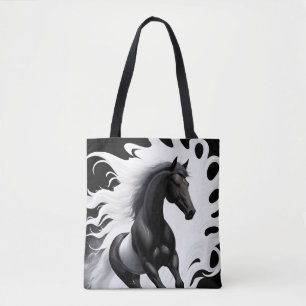 Tote Bag Magnifique Cheval Noir