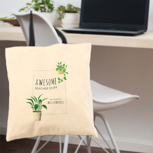 Tote Bag Magnifique Enseignant Studios Maison Plantes Perso