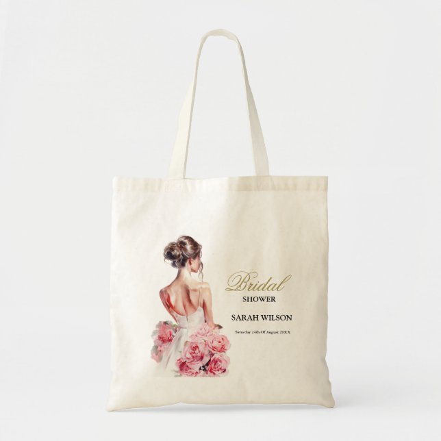 Tote Bag Magnifique fête de douche de mariée de robe de mar (Devant)