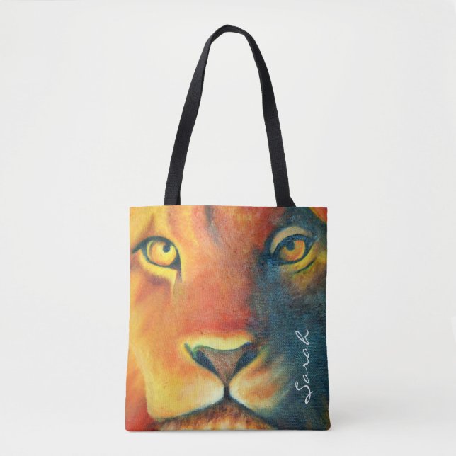 Tote Bag Magnifique Lion Head Portrait Regal et Fière (Devant)