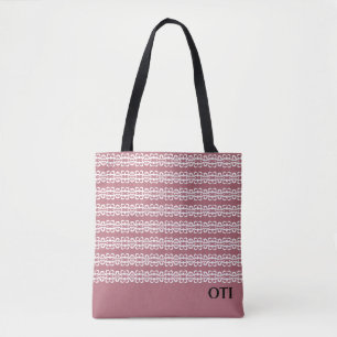 Tote Bag Magnifique motif moderne sur or rose